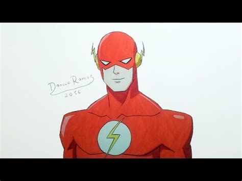 The line starts at the lower left side of the jaw, then moves up toward the horizontal construction line. How to draw the Flash | speed drawing - YouTube