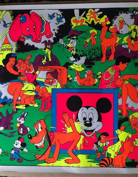 Vintage Black Light Poster Disney Pin Up Wally Wood Orgy Sex Etsy