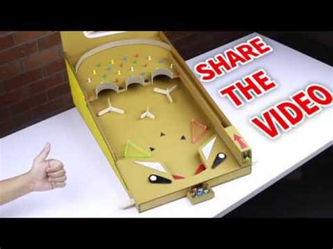 How To Make A Pinball Game Machine Using Cardboard YouTube
