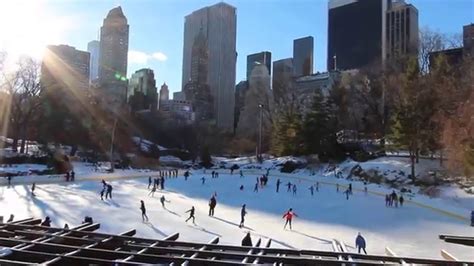 New York City Central Park Ice Scating Rink Youtube
