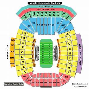 Vaught Hemingway Stadium Seating Chart Seating Charts Tickets
