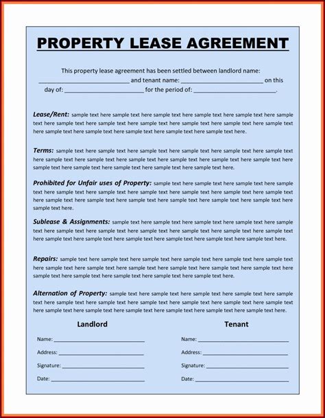 You can print the pdf form or send it electronically. Lease Template Word - Template 1 : Resume Examples #nO9bdlpV4D