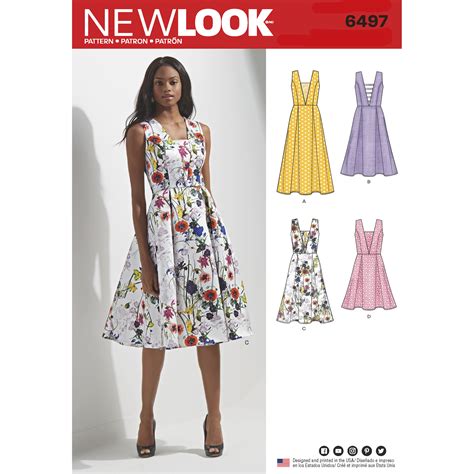 New Look 6497 Misses Dress With Bodice And Length Variations
