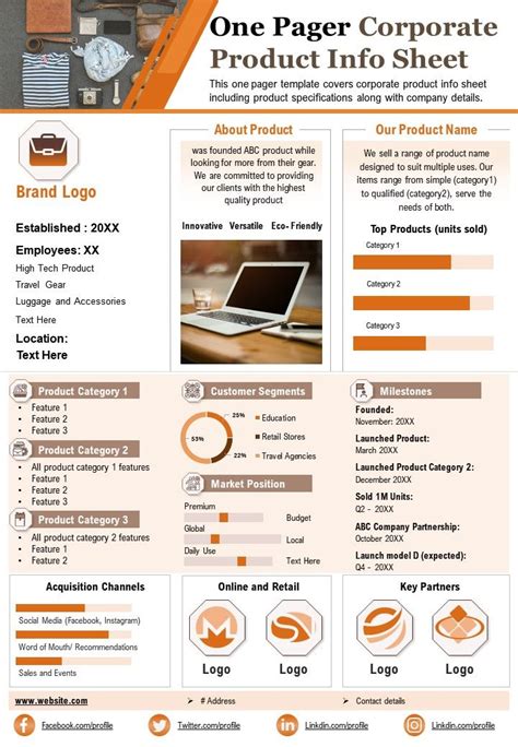 One Pager Corporate Product Info Sheet Presentation Report Infographic The Best Porn Website