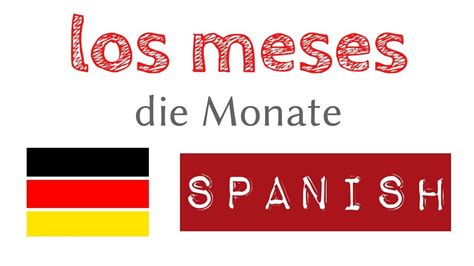 Los Meses Palabras Y Frases En Alemán Y Español A1 A2 Aprender