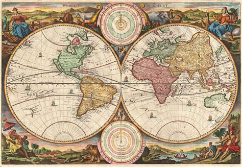 Mapas históricos del mundo Mapamundi Siglo XVIII