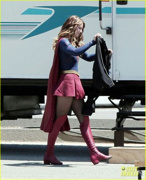 Kathy West Melissa Benoist Hot Supergirl Cheer Skirts Over Knee
