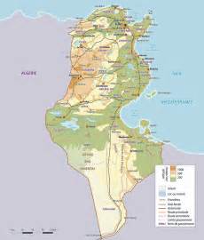 Tunesien Geographischen Karte