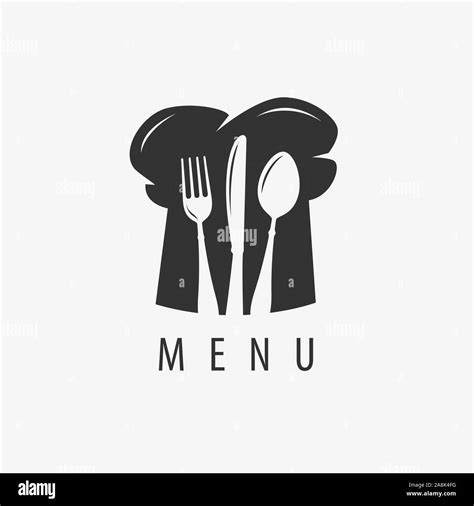Restaurant Menu Logo Cooking Cuisine Label Vector Illustration Stock