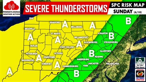 Strong To Severe Storms Possible Across Much Of Pa Sunday Pa Weather