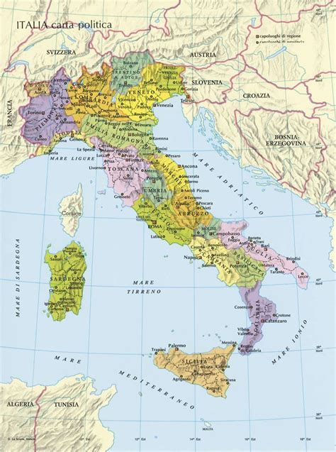 Mappa Delle Regioni Ditalia Mappa Dellitalia Mappa Mappe