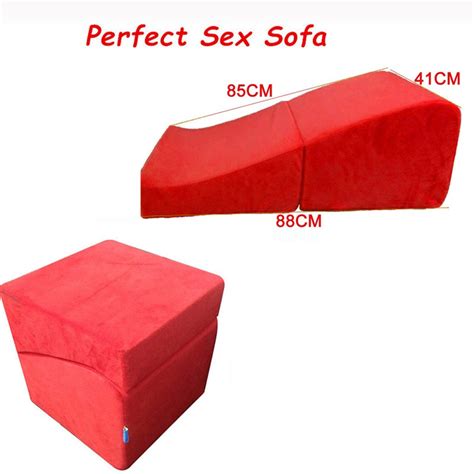 Red Collapsible Flip Ramp Sex Wedge Sex Cube Sofa Bed Sex Furniture