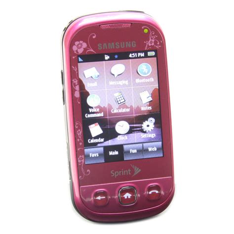 Samsung Seek Sph M350 Sprint Cell Phone Pink Slider Keyboard Evdo 3g