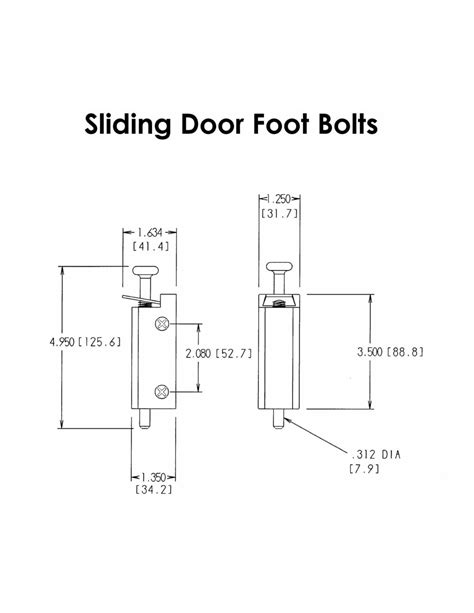 Sliding Door Foot Bolts Fpl Door Locks And Hardware Inc