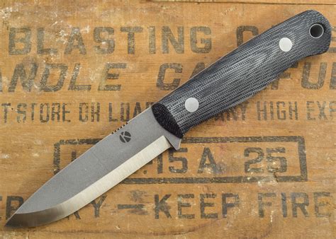 Dan Koster Knives Bushcraft Knife Cpm 3v Black Canvas Micarta All