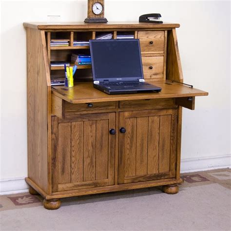 Sunny Designs Sedona Transitional Rustic Oak Secretary Desk At