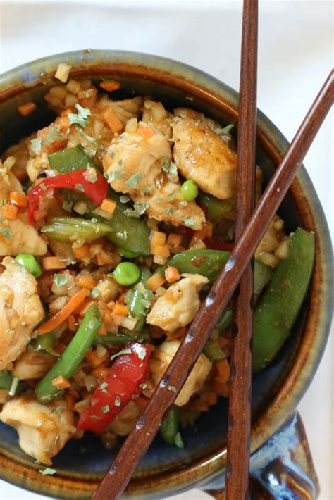 Then add ½ cup chopped onions or 1 medium sized onion (chopped). Cauliflower Rice Chicken Stir Fry | The Taylor House
