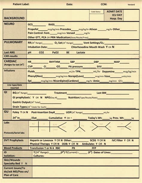 Nurse Nacole Nursing Resources Bedside Nursing Documentation Sheet