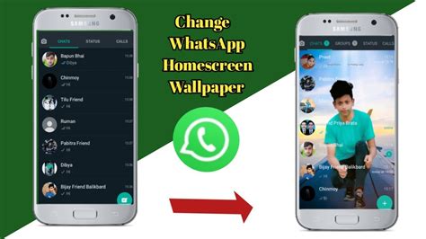 Change Whatsapp Home Screen Wallpaper Youtube