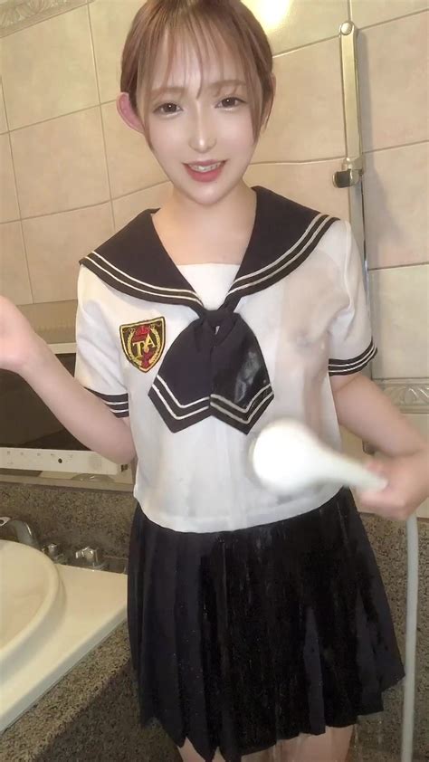 masturbate in the shower room wearing school clothes clip by milkyuni fancentro