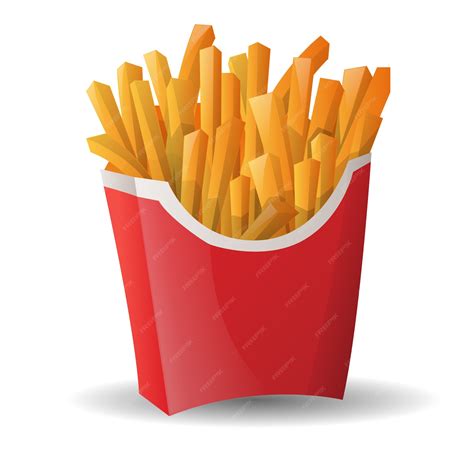 Premium Vector Cartoon French Fries Fast Food