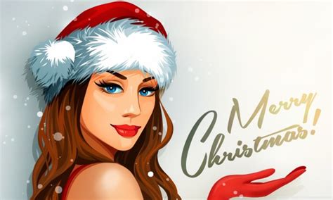 Merry Christmas Sexy Girl 1280x768 Wallpaper