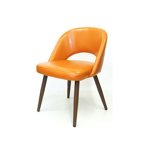 A reclaimed wood table is perfect for bringing that industrial look into your space, whilst a rustic dining table looks especially stylish when contrasted with different materials, such as metal and steel. The Baltimore Chair Orange Vinyl With Wood Grain Metal ...