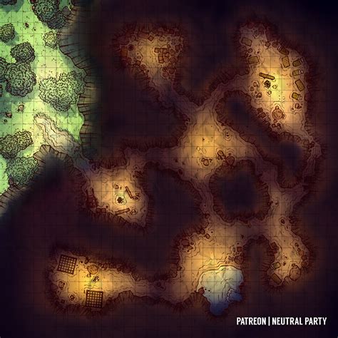 Goblin Cave Battle Map Lost Mine Of Phandelver Campaign Resources Game Night Blog Goblin