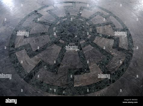 Occult Symbol Of A Black Sun In The Floor Of The Hall Of Ss Generals