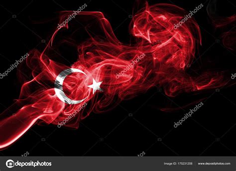 Dit is geen pleister of een fysiek item, je hebt een borduurmachine nodig om dit ontwerp uit te naaien. Turkije vlag rook — Stockfoto © vladem #175231208