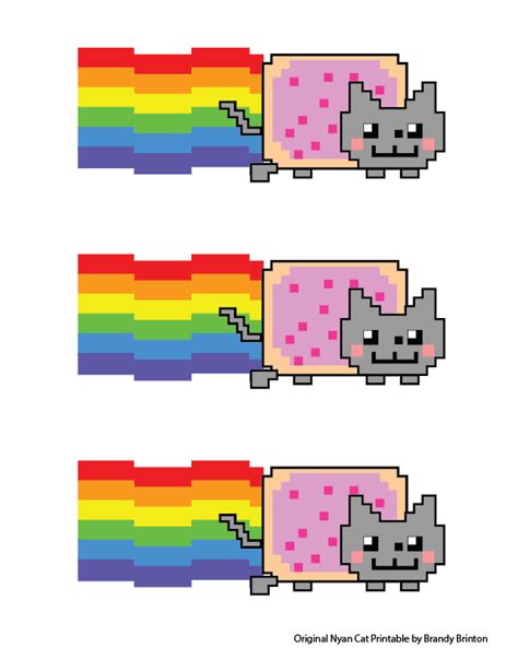 Printable Nyan Cat Coloring Pages Cats Are The Most Popular Pets In The