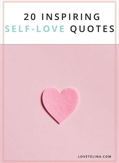 20 Inspiring Self-Love Quotes - Love, Telina in 2020 | Love quotes, Self love quotes, Self love