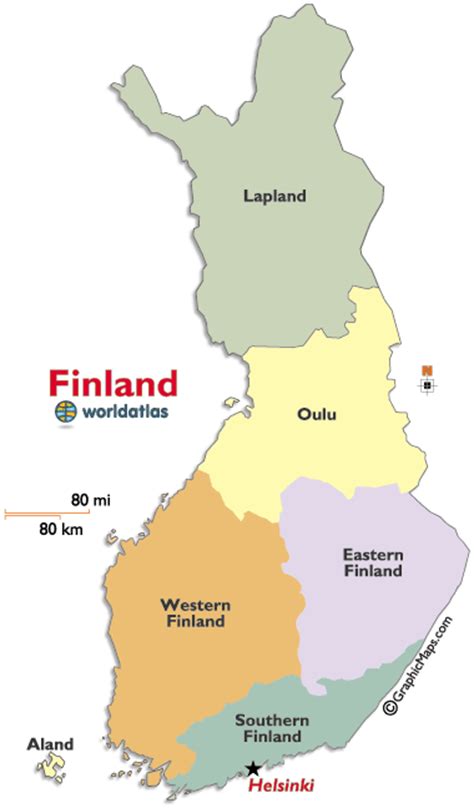 Finland Large Color Map