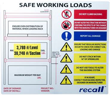 Pallet racking safety surveys are also available. Loading Dock Signs | Rack Loading Signs