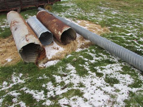 Lot Detail 4 Pieces Galvanized Culvert Pipe