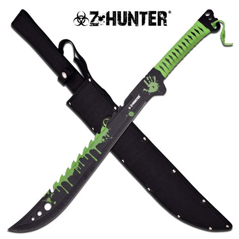 The highly skilled federale machete is hired by some unsavory types to assassinate a senator. Z-Hunter 25" Long Green Blood Deadly Zombie Machete w ...