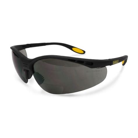 Dewalt Dpg59 Reinforcer Rx Black Frame Smoke Bifocal Combines Reading With Safety Glasses Dwsdpg59s