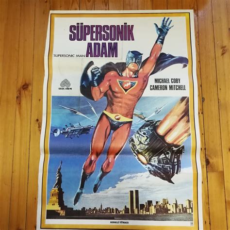 Supersonic Man 1979 Original Vintage Movie Poster Sci Fi Etsy