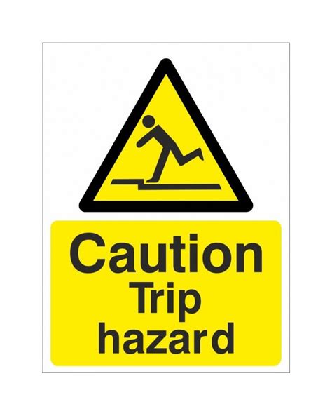 Caution Trip Hazard Sign