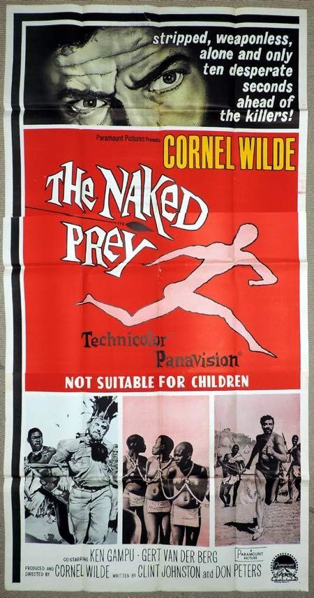 The Naked Prey Original 3 Sheet Movie Poster Cornel Wilde Moviemem Original Movie Posters