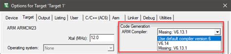 µvision Users Guide Manage Arm Compiler Versions