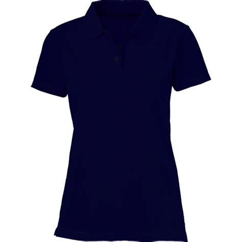 Plain Navy Blue Womens Polo Shirt Cutton Garments