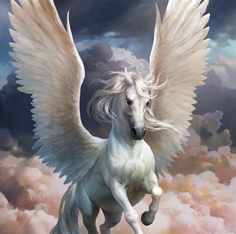 Pegasus Fantasy Cloud Wings Luminos Feather Grafit Studio White