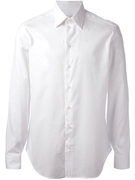 Lyst Armani Collared Shirt In White For Men