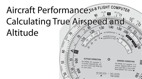 Flight Performance Introduction Calculating True Altitude And True