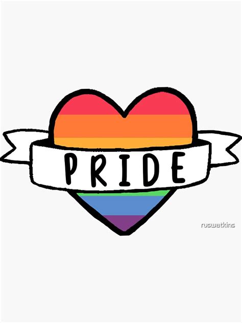 Pegatina Etiqueta engomada de la bandera del corazón del orgullo gay Ilustración del diseño del