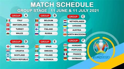 It is time to join the excitement for matches to be held across 11 cities. Euro 2021 Live from 11 June, Schedule & PDF 2020 Fixtures ...