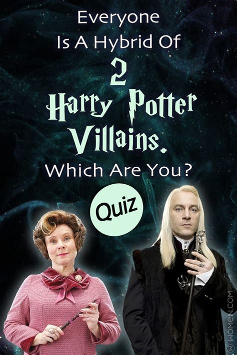 everyone is a hybrid of two harry potter villains which are you harry potter villains harry