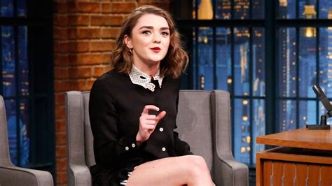 Watch Late Night With Seth Meyers Interview Maisie Williams Talks Game