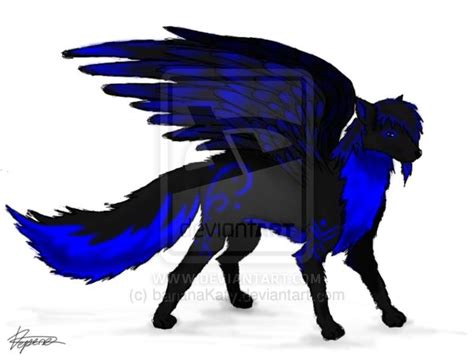 Wolves Wolf With Wings Anime Blue Demon Wolf